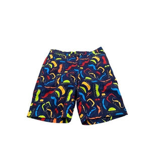 LoudMouth Blue Graphic Print Colorful Design Casual Shorts
